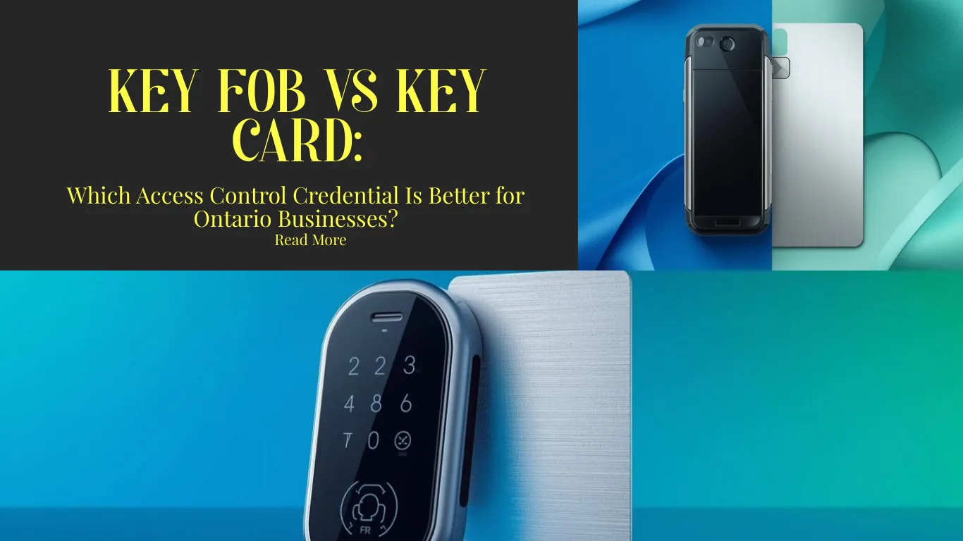 Banner reading Key fob vs key card