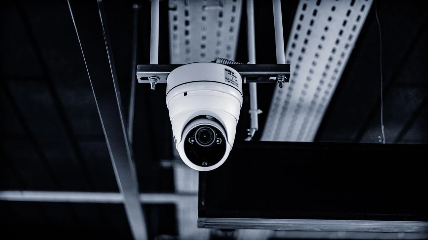 Dome camera on a steel beam in Brampton