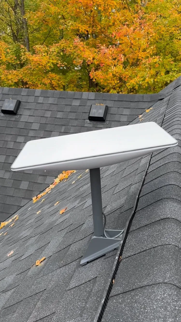 Starlink Roof Installation in Creemore, Ontario, video