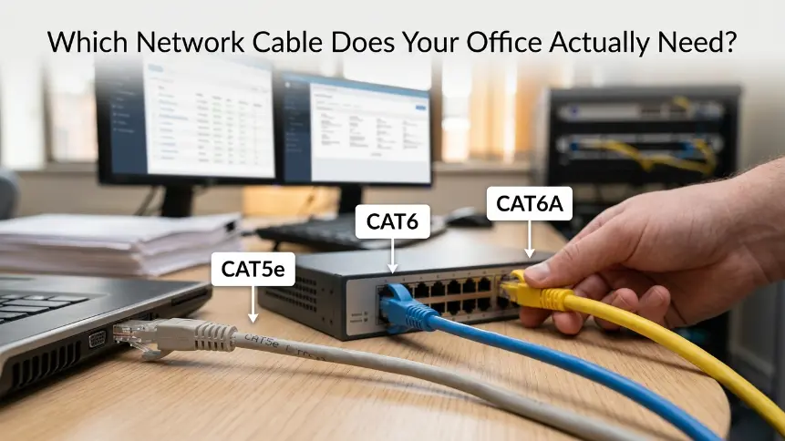 Cat5e vs Cat6 vs Cat6a: Which Network Cable Does Your Office Actually Need?